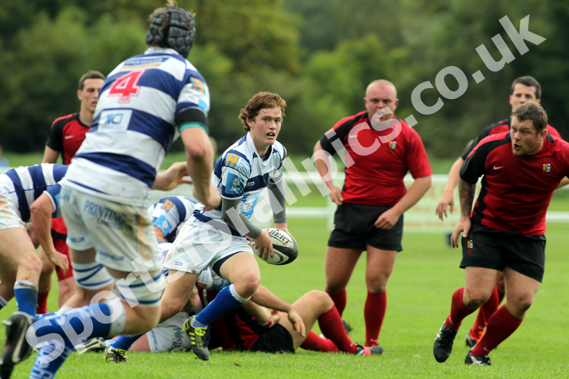 Matthew Outsen makes a break for Tynedale against Blaydon
